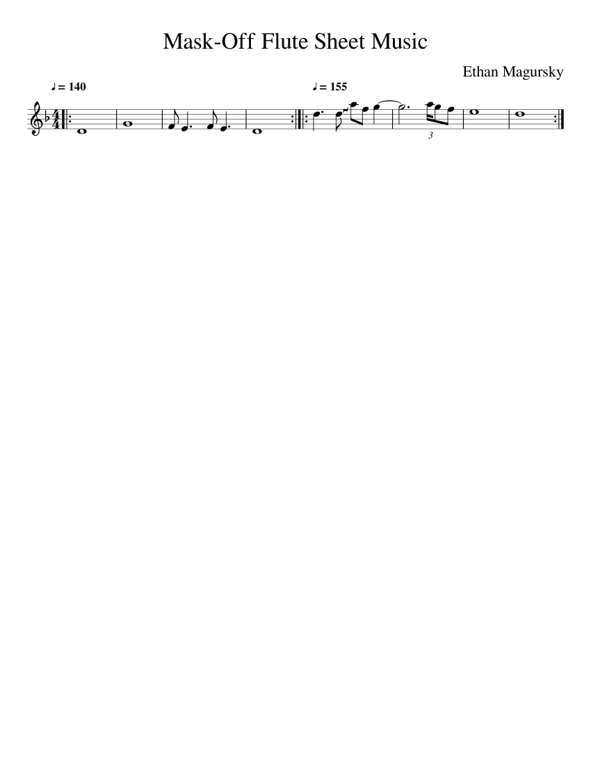 Mask-Off Flute Sheet Music Sheet music for Flute (Solo) | Musescore.com