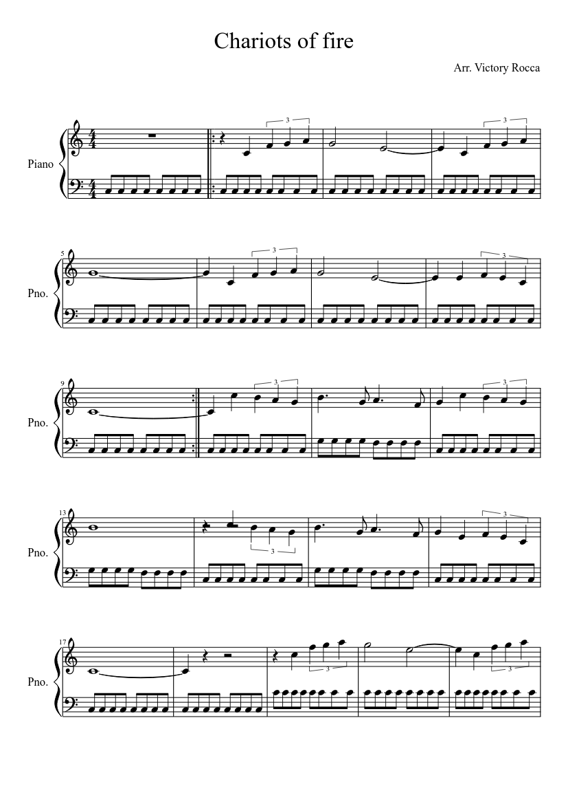 Chariots of fire:Piano Version Sheet music for Piano (Solo) | Musescore.com