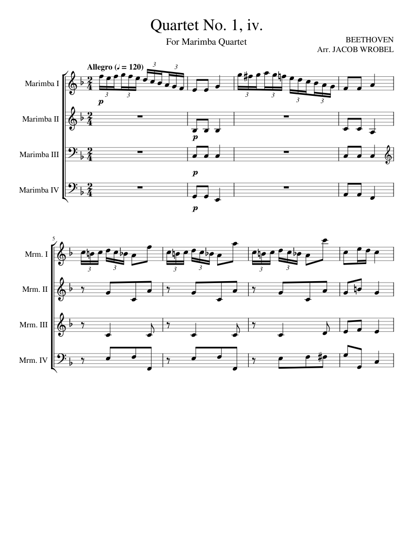 String Quartet No.1 Op.18 No.1