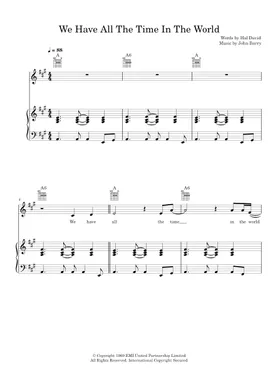 Free We Have All The Time In The World by Louis Armstrong sheet music |  Download PDF or print on Musescore.com