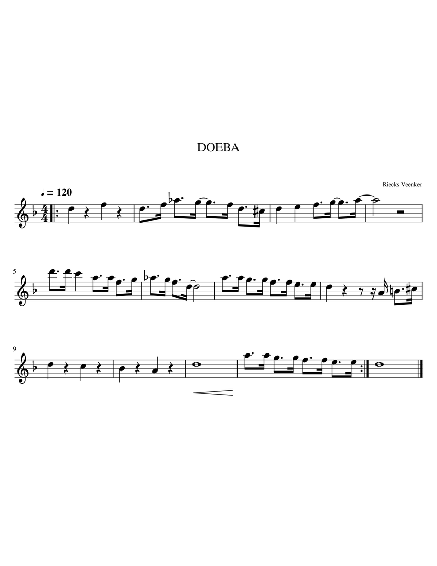 Doeba Sheet music for Flute (Solo) | Musescore.com