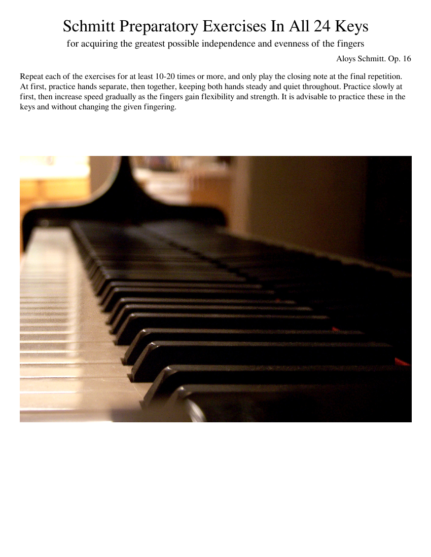 Op. 16 (Preparatory Exercises)