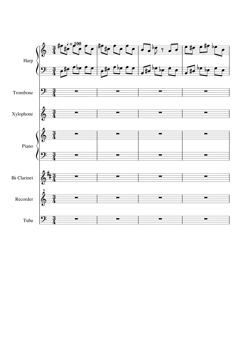 Fallen Down Toby Fox Sheet Music For Piano Trombone Tuba Clarinet In B Flat And More 