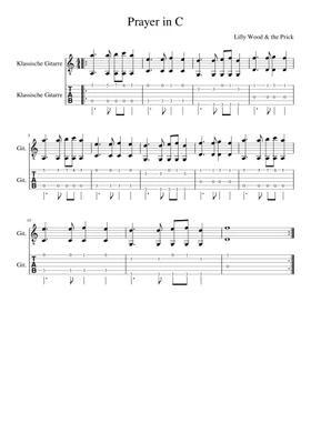 Free prayer in c by Lilly Wood & The Prick sheet music | Download PDF or  print on Musescore.com