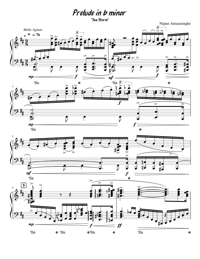 Prelude in b minor Sea Storm