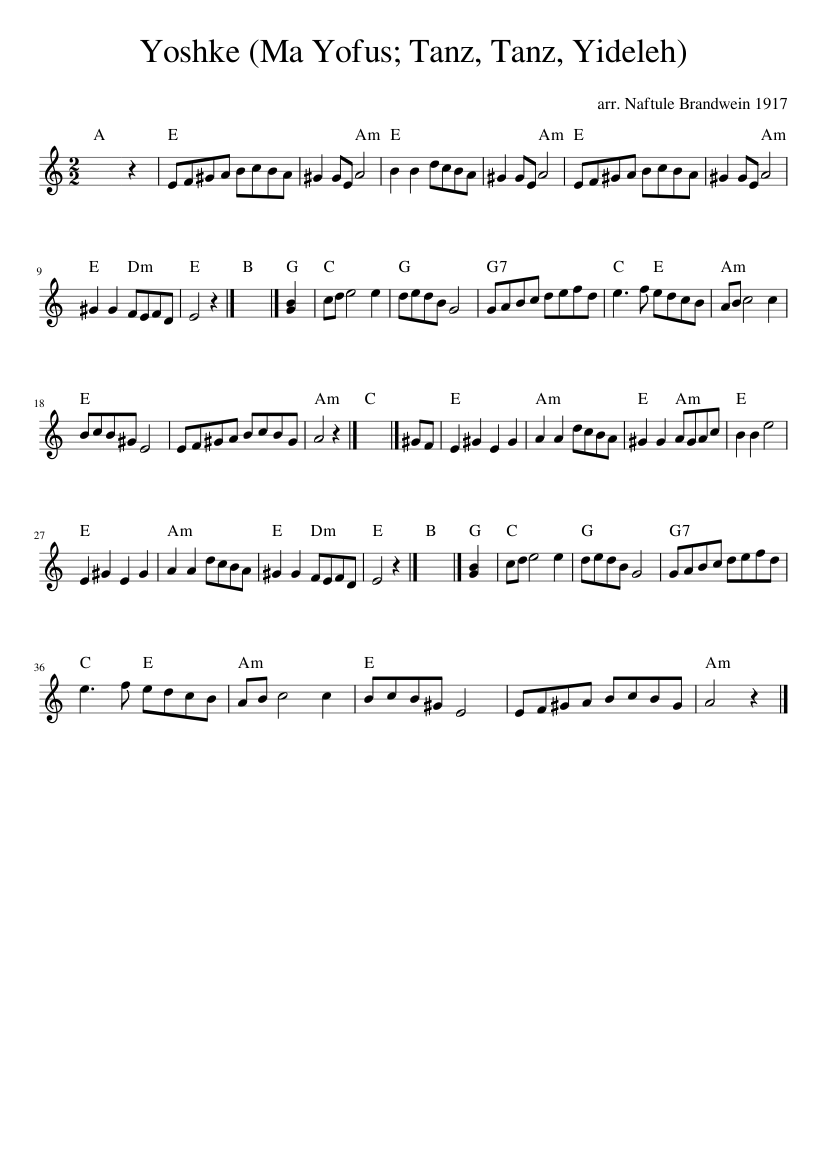 Yoshke (Ma Yofus; Tanz Tanz Yideleh)