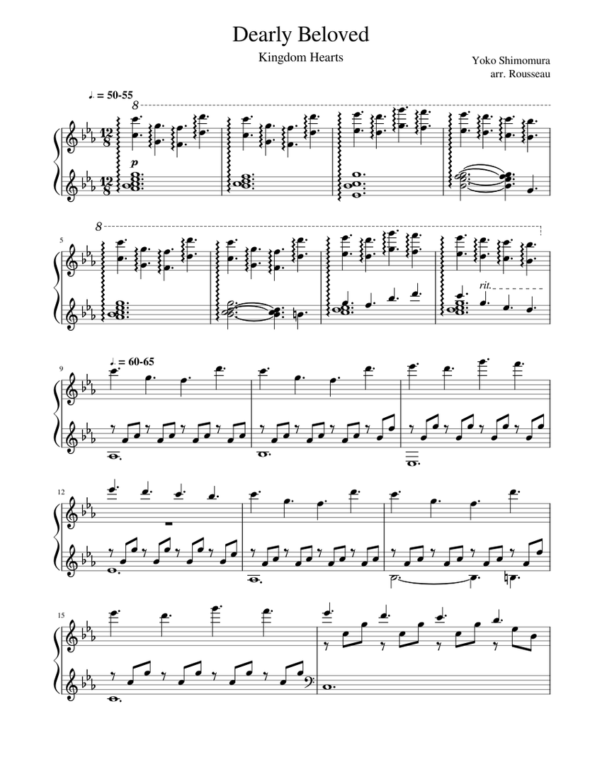 Dearly Beloved - arr. Rousseau Sheet music for Piano (Solo) | Musescore.com
