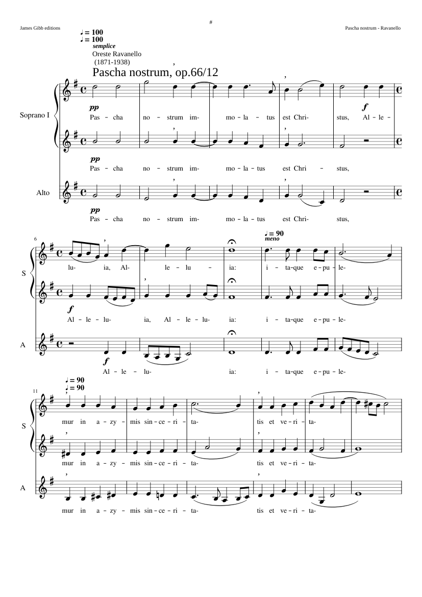 Pascha nostrum op.66/12