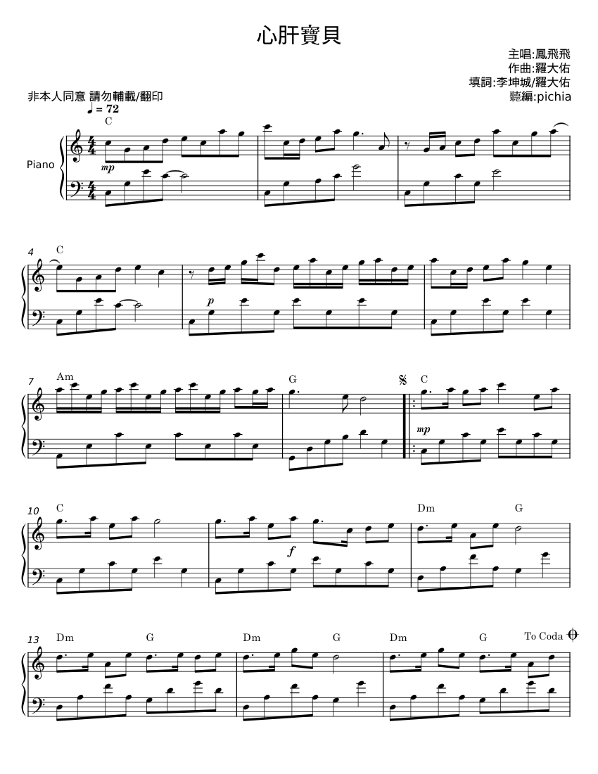 心肝寶貝 – 鳳飛飛;羅大佑; …