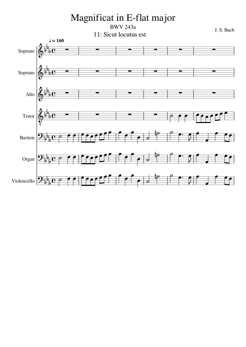 Magnificat in E-flat major BWV 243a