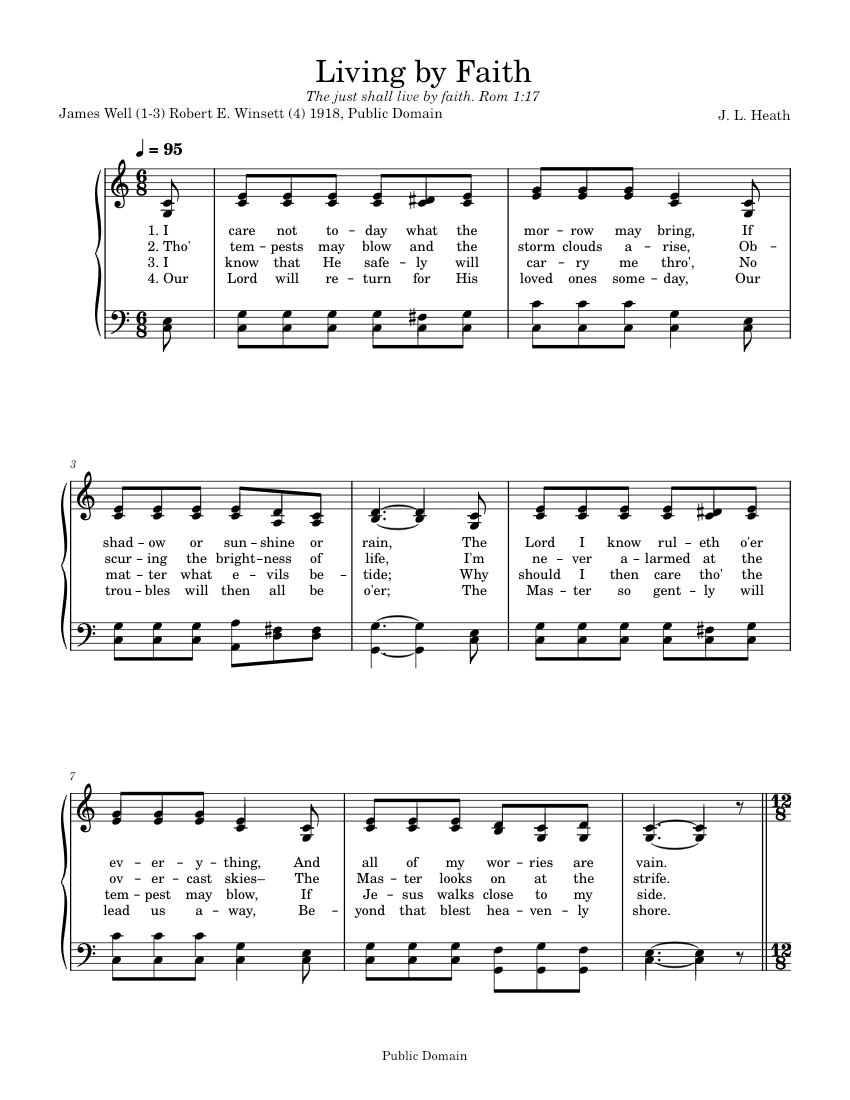 Living by faith – J. L. Heath Living_by_Faith - piano tutorial
