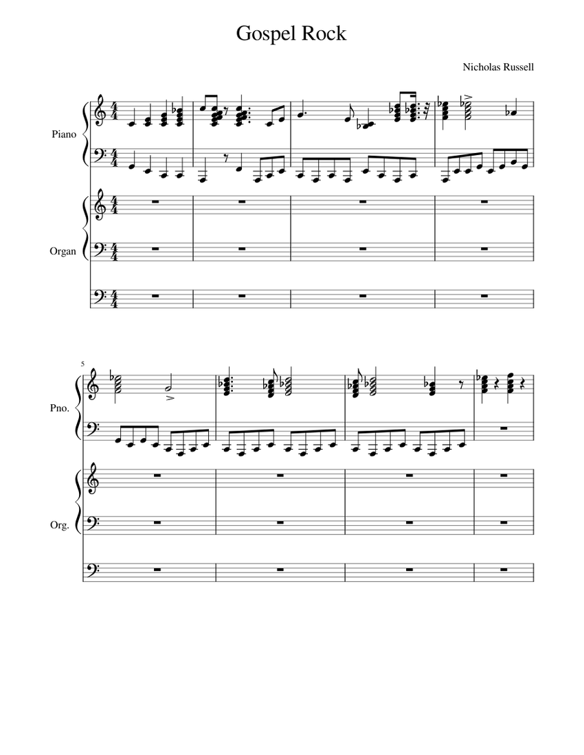 Gospel Jazz Sheet music for Piano, Organ (Solo) | Musescore.com