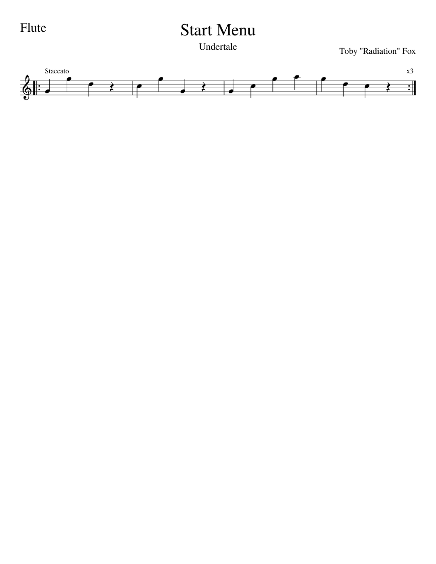 Download and print in PDF or MIDI free sheet music for Undertale by Toby Fo...