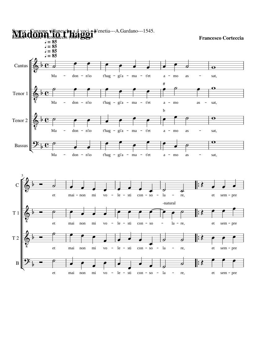 Madonn'io t'haggi' amato