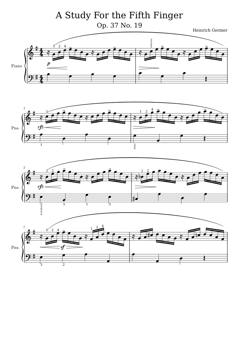 A Study for the Fifth Finger