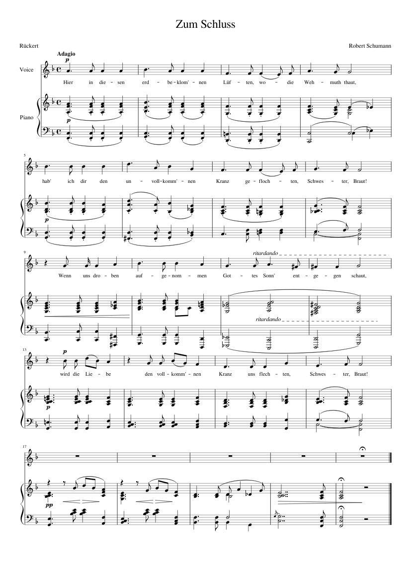 Zum Schluss Robert Schumann