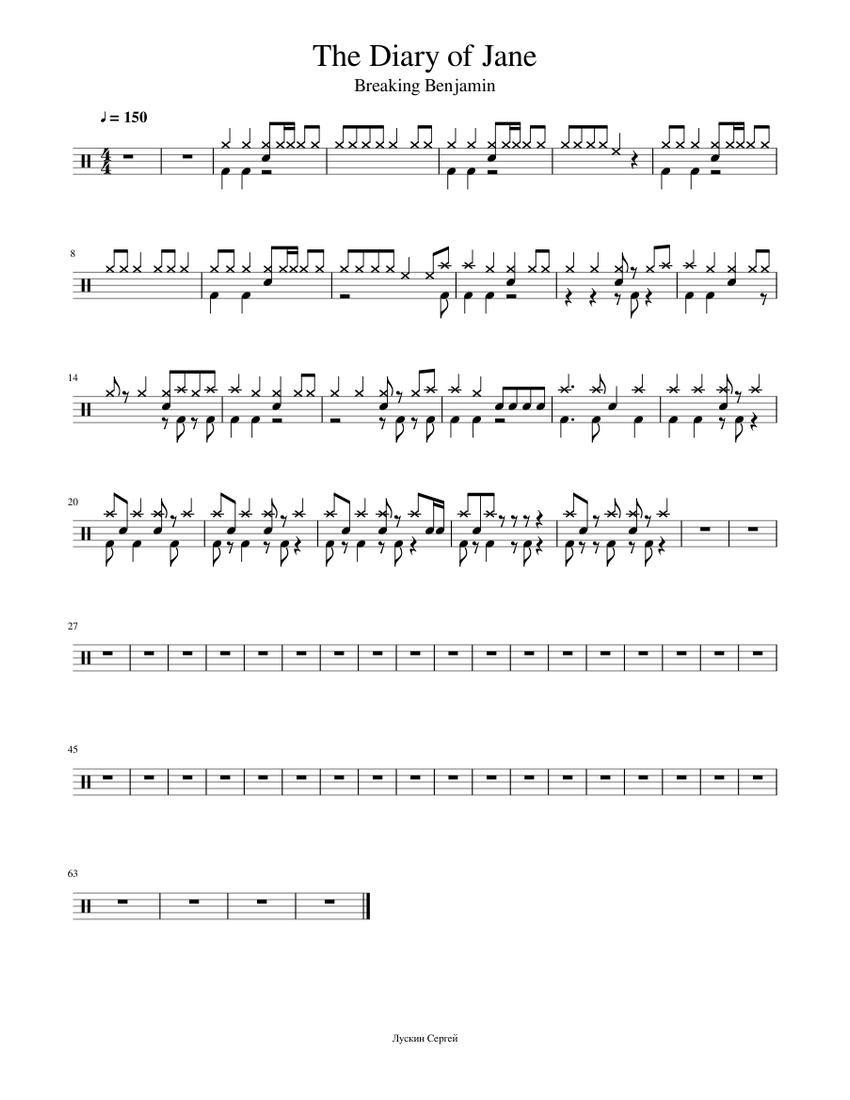 The Diary of Jane Sheet music for Drum Group (Solo) | Download and