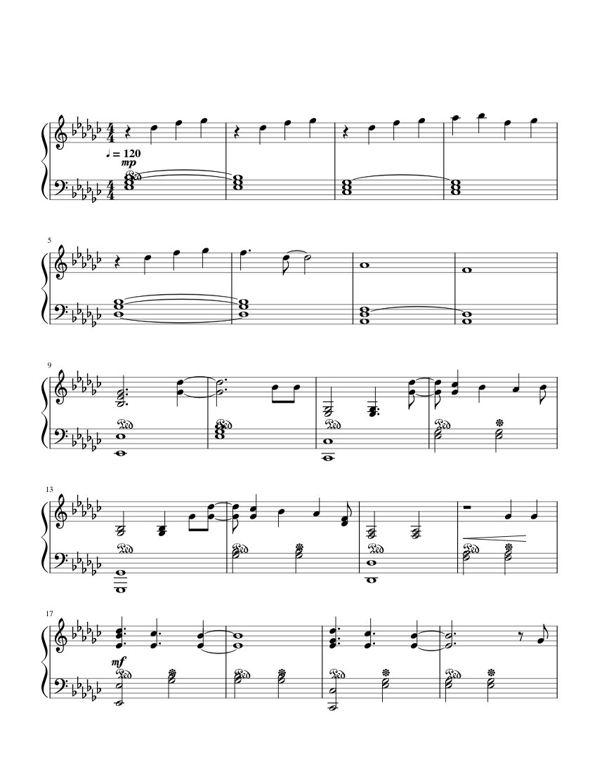 Love is gone Sheet music for Piano (Solo) | Musescore.com