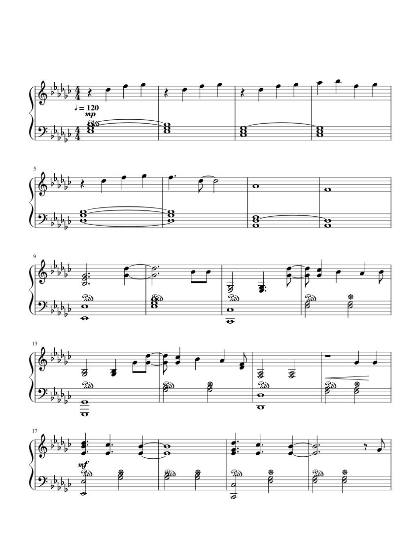 Love is gone Sheet music for Piano (Solo)
