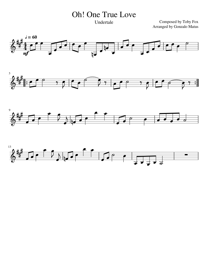 Oh! One True Love - Violin Solo