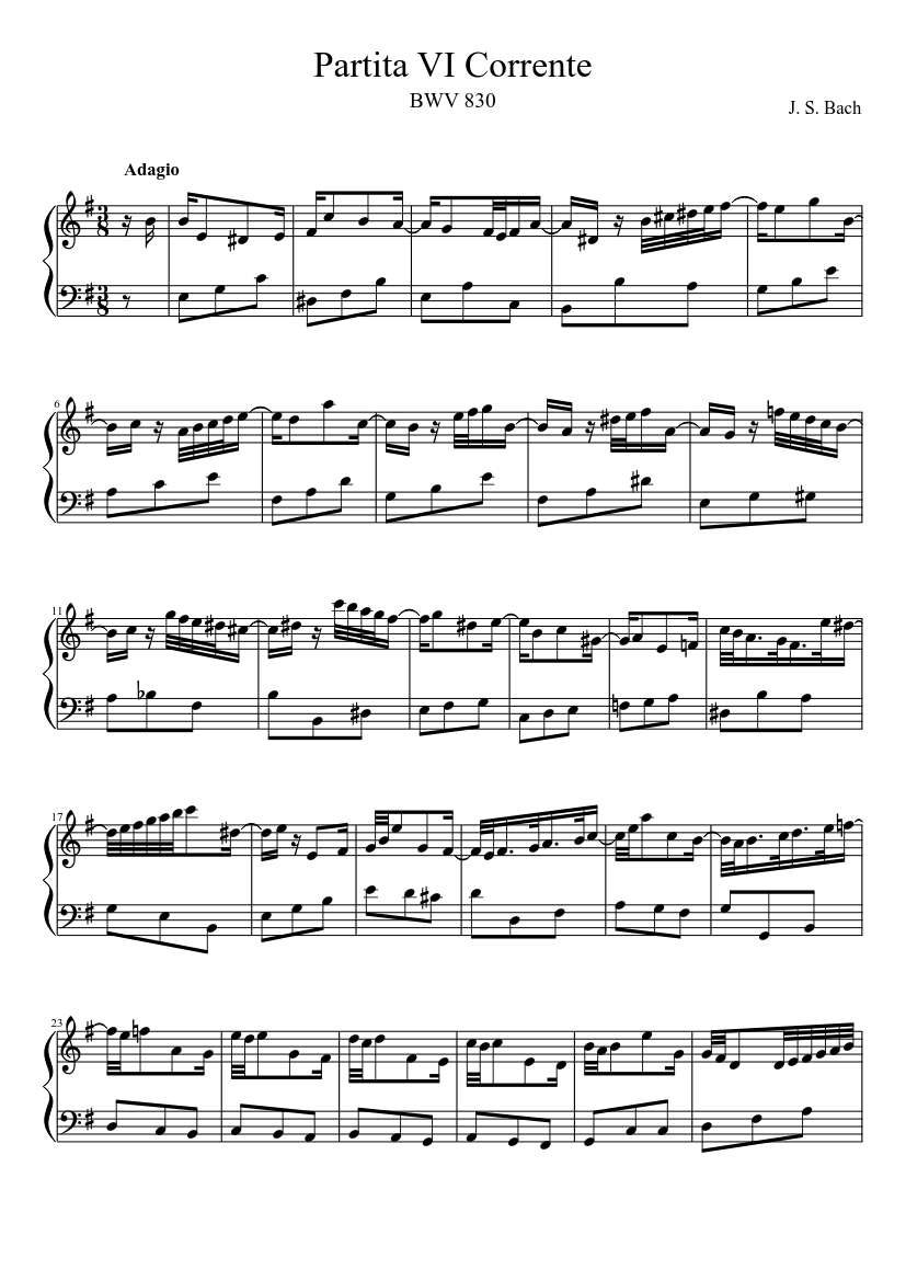 Partita in E minor BWV 830