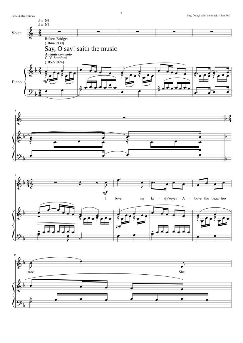 Say O say! saith the music