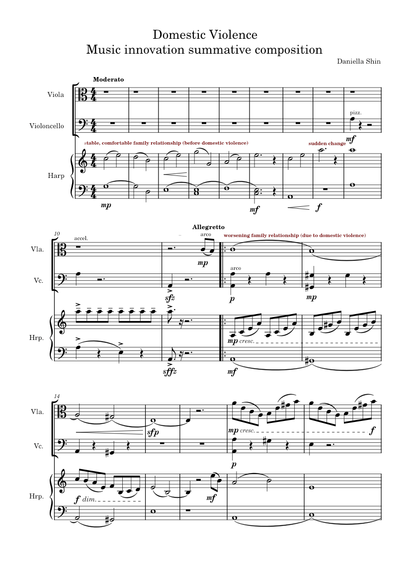 Domestic Violence Music Innovation Summative Composition - piano