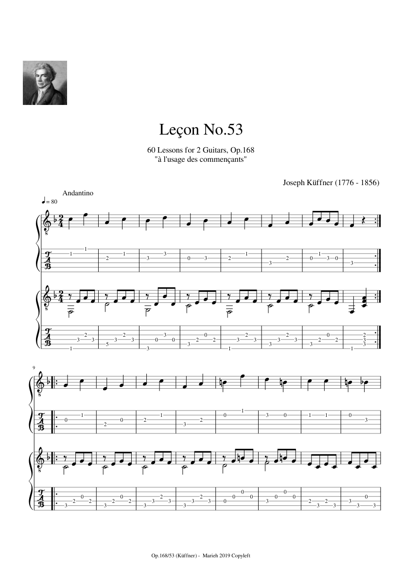 60 Lessons for 2 Guitars Op.168