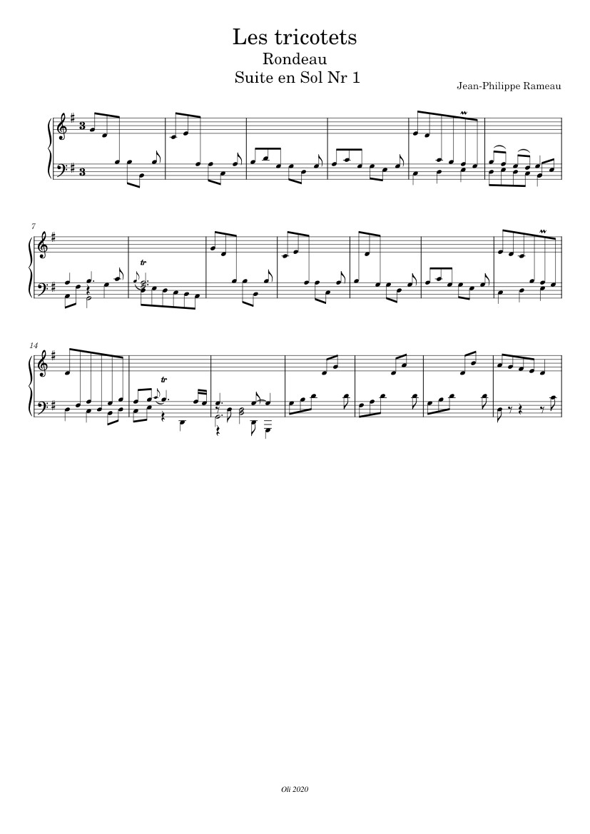 Les Tricotets suite en Sol Nr 1