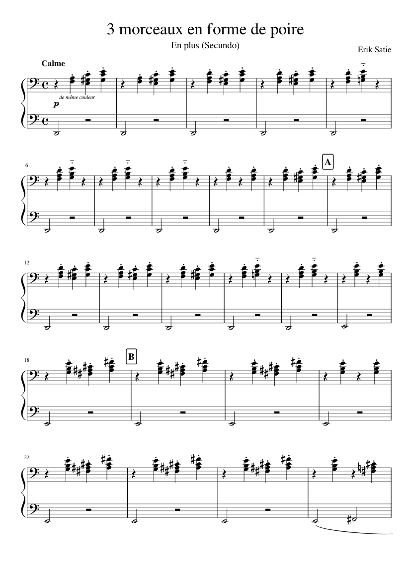 3 Morceaux en forme de poire