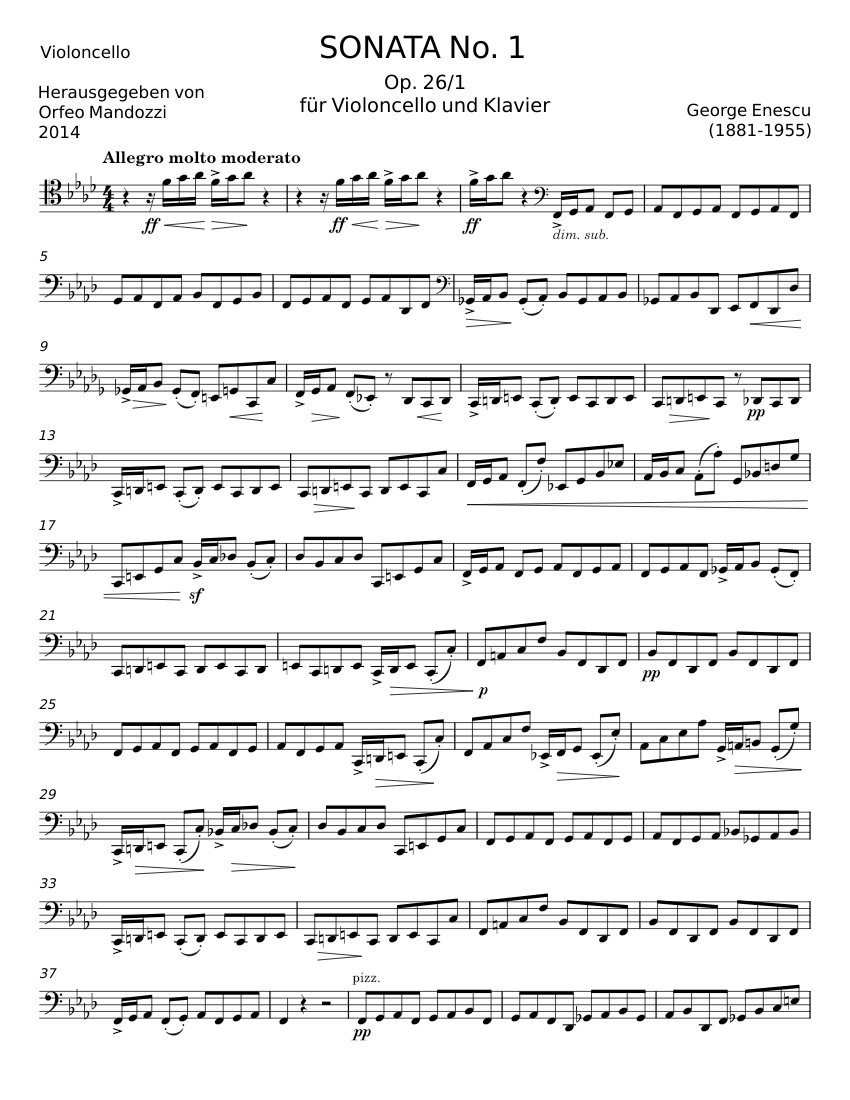 Sonata No. 1 The Roots Per Violoncello E Pianoforte - Spartito Musicale - Foto 10