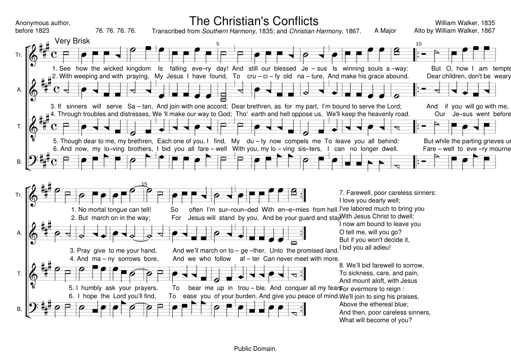 The Christian's Conflicts - William Walker