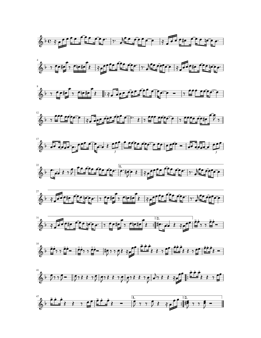 Fandango Herb Alpert Sheet music for Trumpet in bflat (Solo