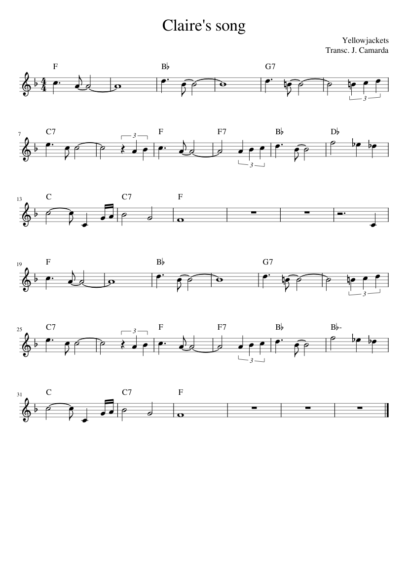 Claire's song