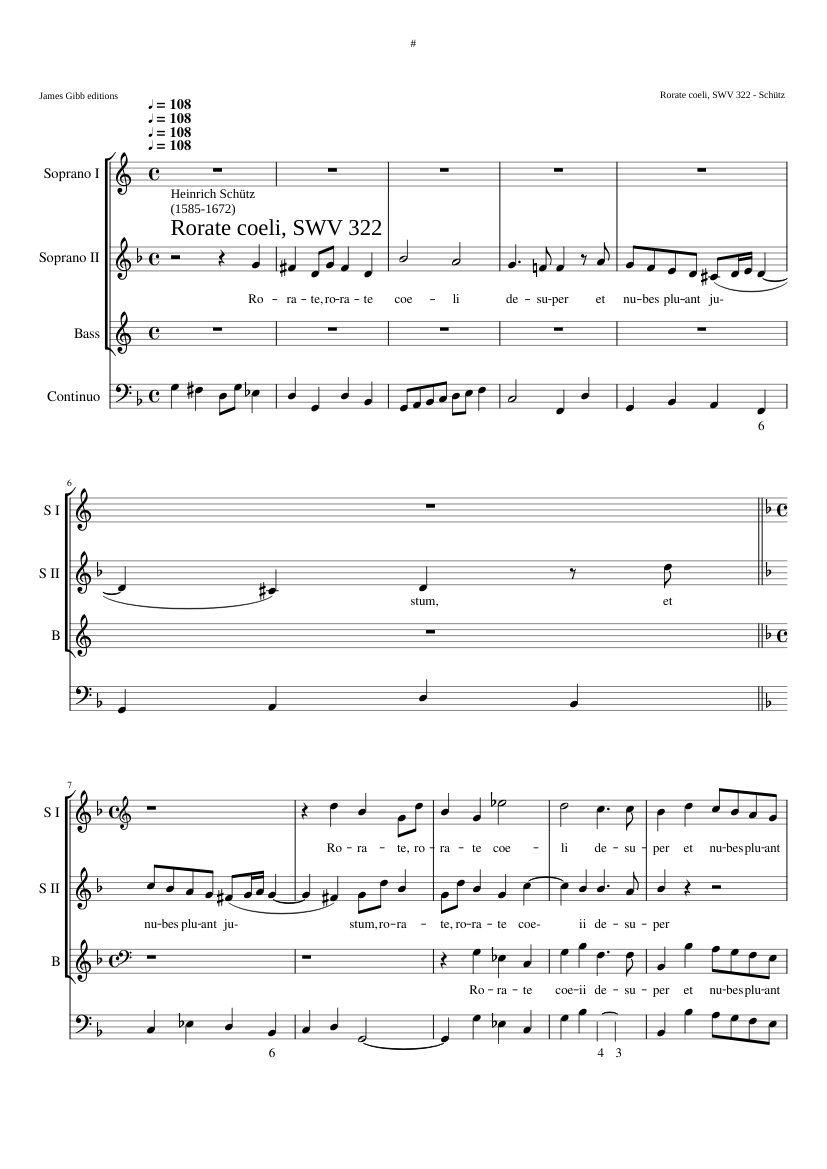 Rorate rorate coeli SWV 322