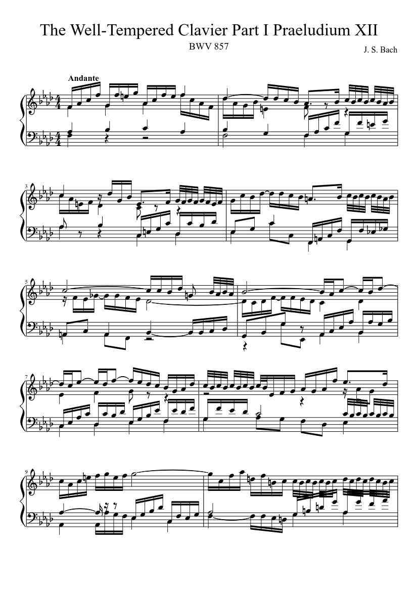 Prelude and Fugue in F minor BWV 857