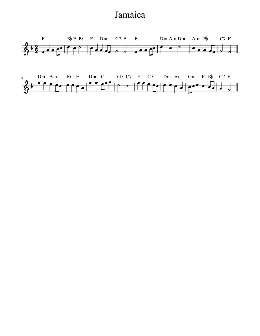 Jamaican Notes.pdf Jamaica Sheet music for Piano (Solo) Easy | Musescore.com