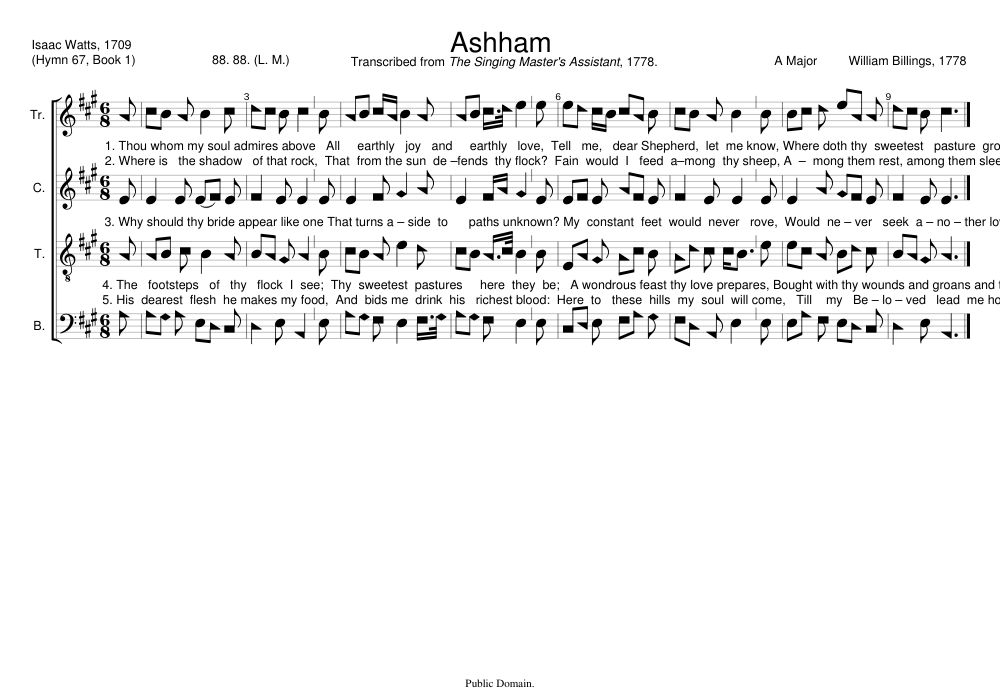 Ashham - William Billings