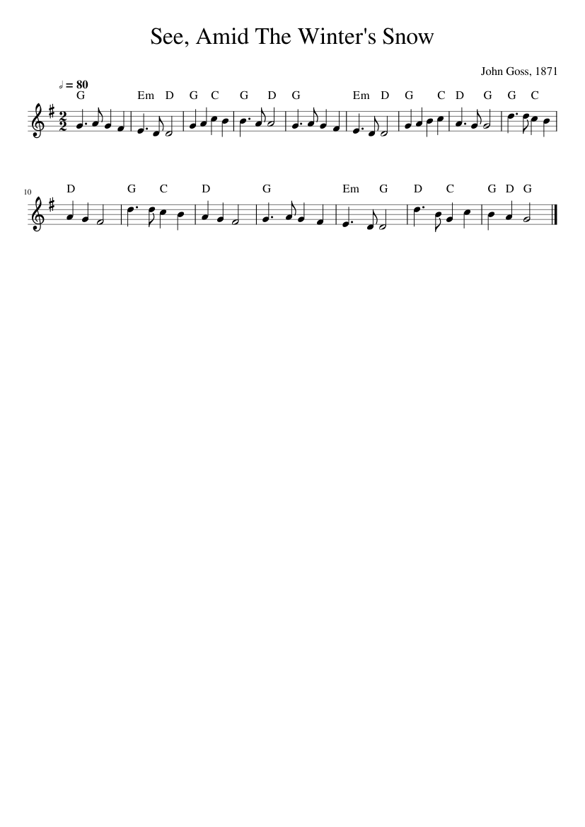 See Amid The Winter's Snow