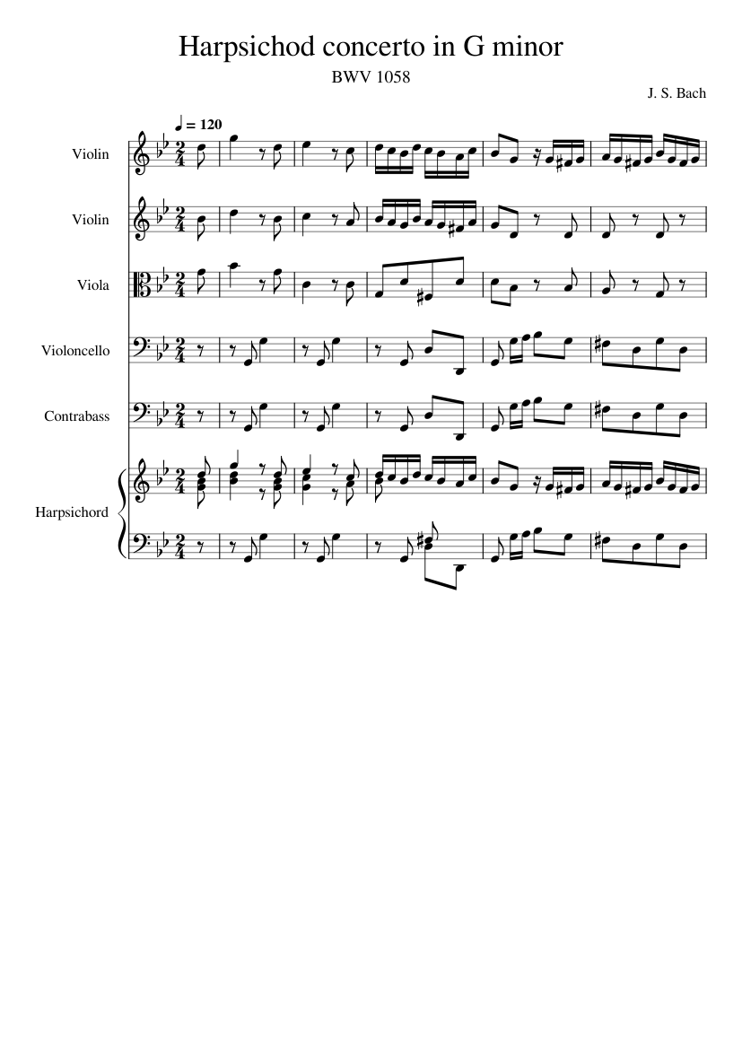 Harpsichord Concerto No.7 in G minor BWV 1058