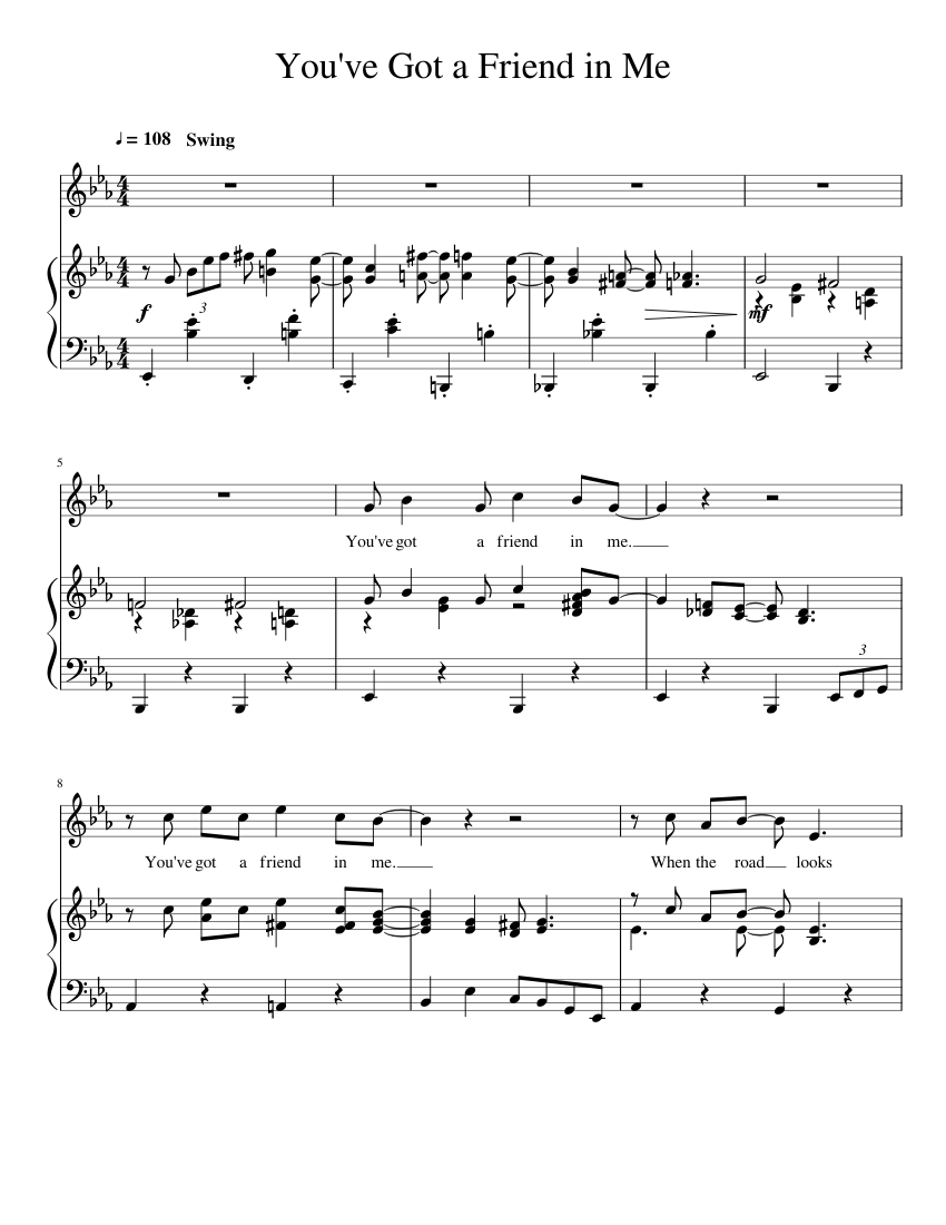 You've Got a Friend in Me Sheet music for Piano, Vocals (Piano-Voice