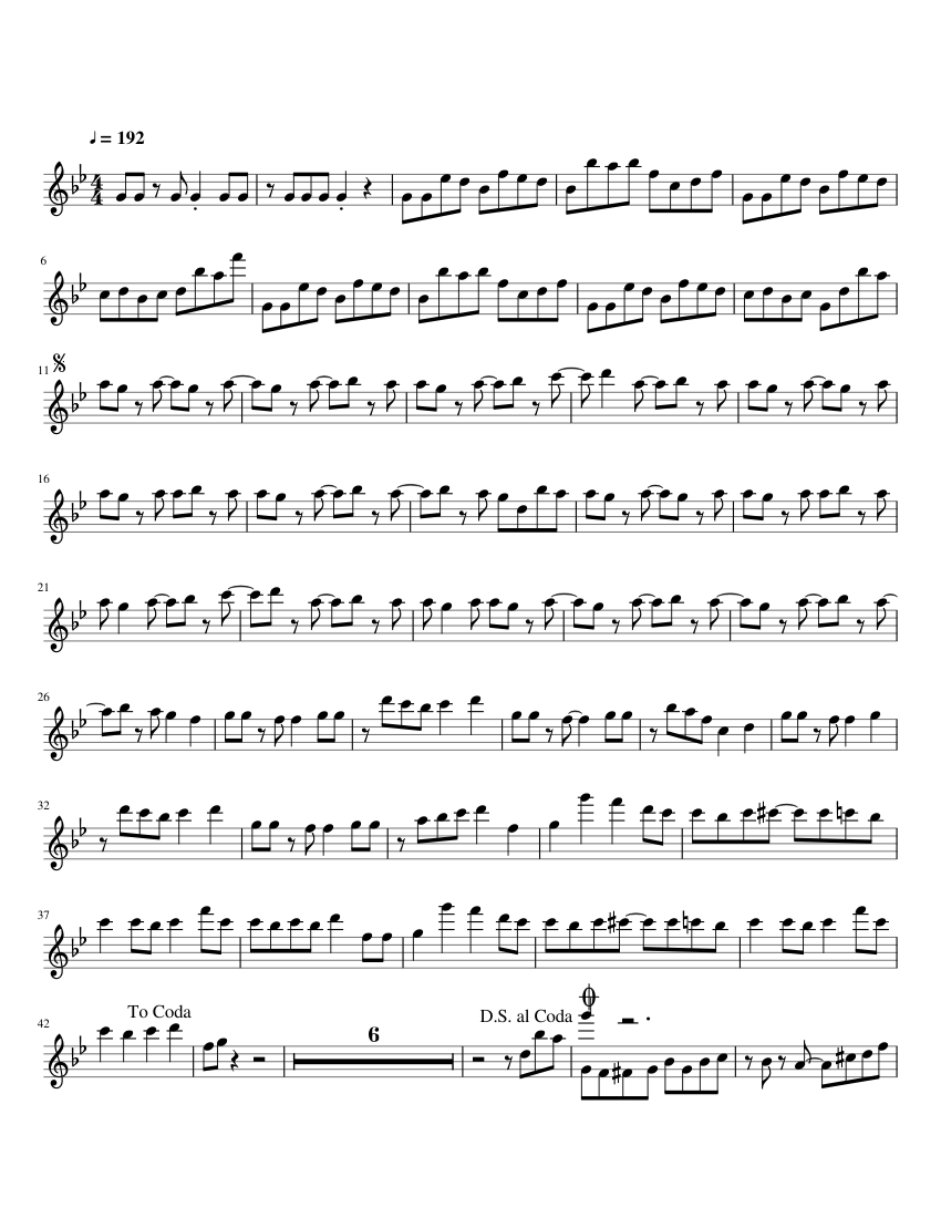 Eh Ah Sou Sheet Music For Flute Solo Musescore Com