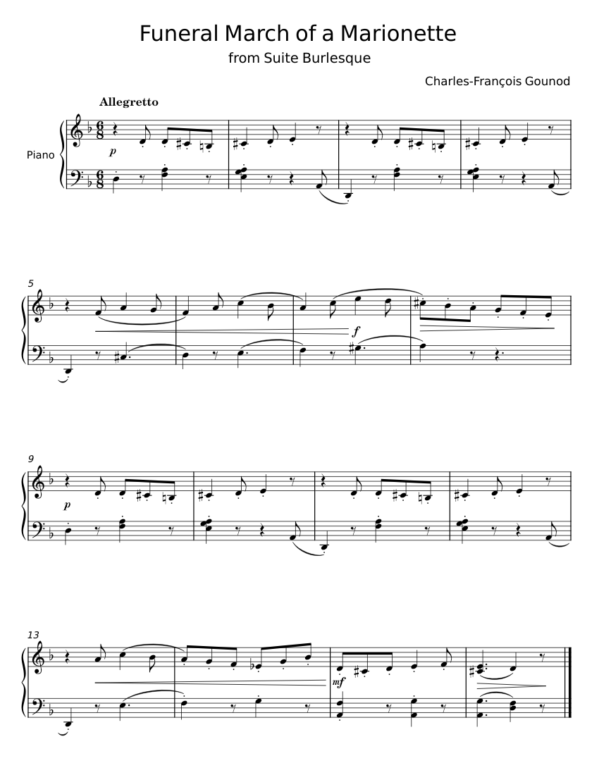 Funeral March of a CharlesFrançois Gounod Sheet music for