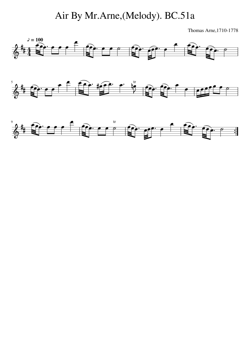 Air By Mr.Arne(Melody). BC.51