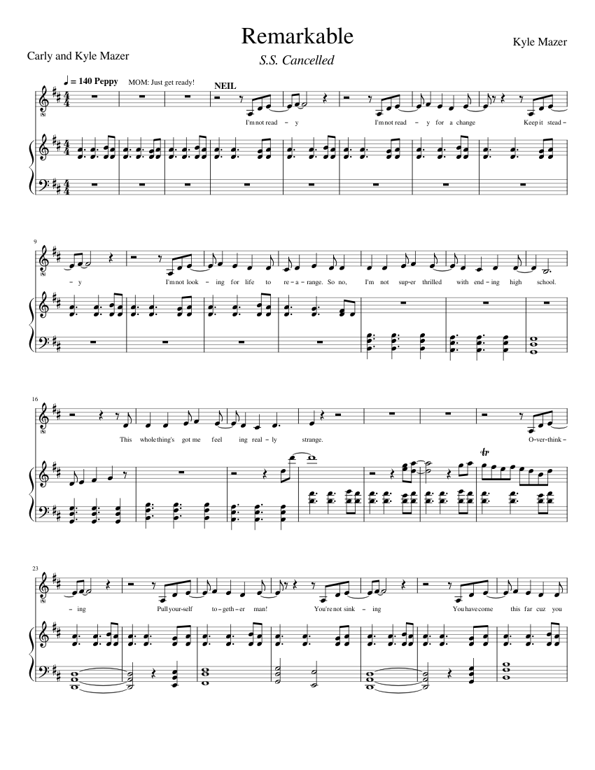 1. Remarkable Sheet music for Piano, Vocals (Piano-Voice) | Musescore.com
