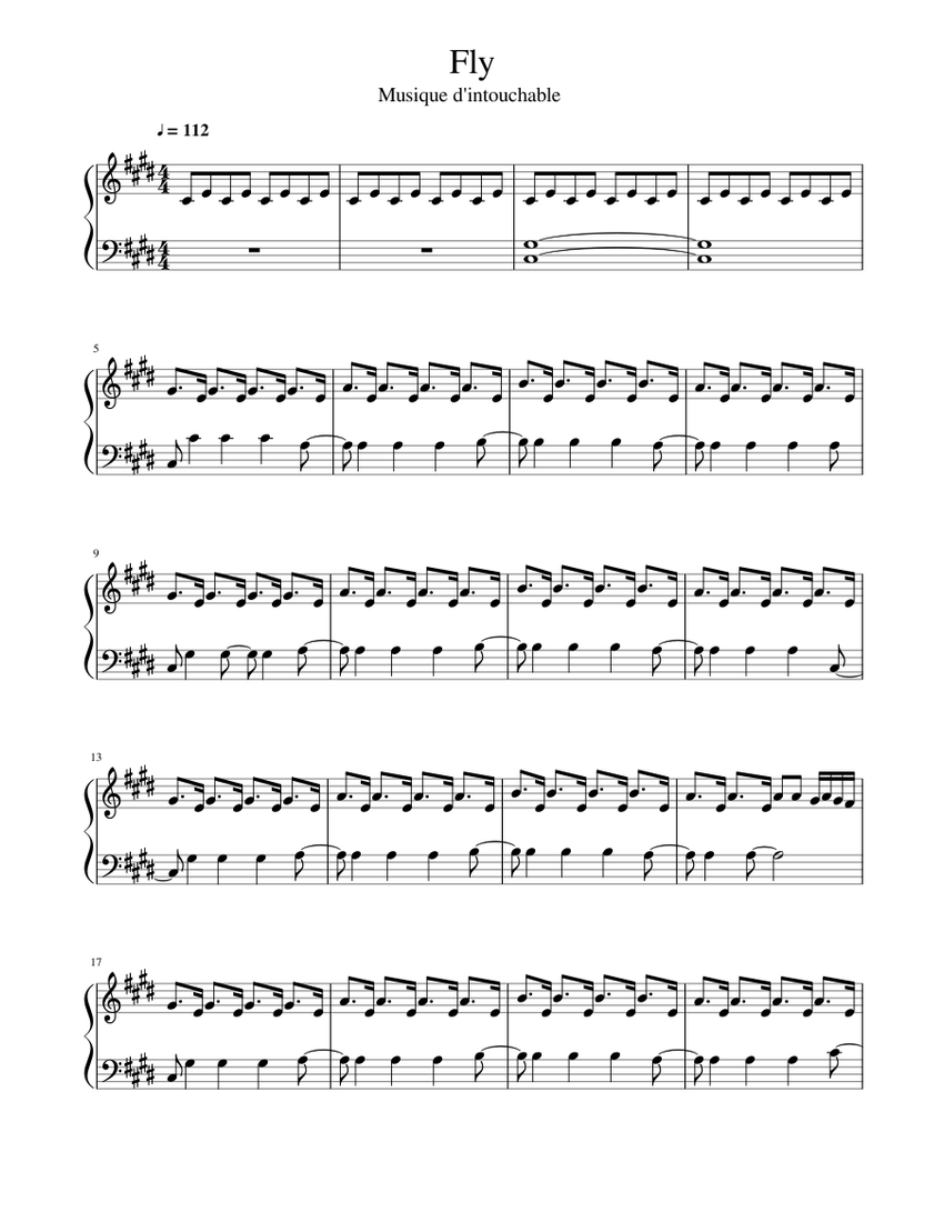 Fly Sheet music for Piano (Solo) | Musescore.com