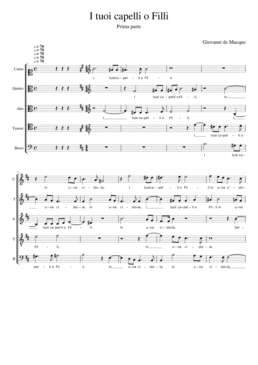 I tuoi capelli o Filli