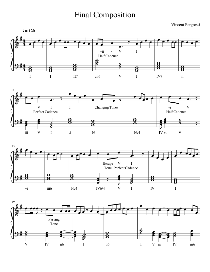 Final Composition Sheet music for Piano (Solo) Easy | Musescore.com