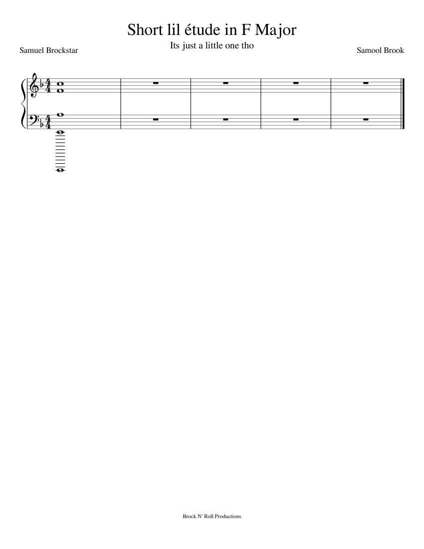 Short lil étude in F Major Sheet music for Piano (Solo) | Musescore.com