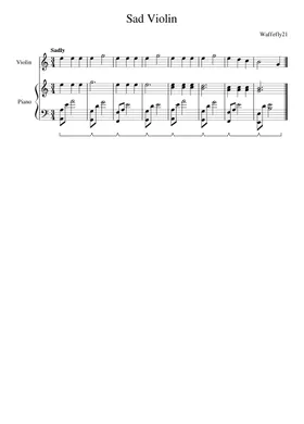 Sad Violin Meme Sheet music for Piano, Violin (String Ensemble) |  Musescore.com